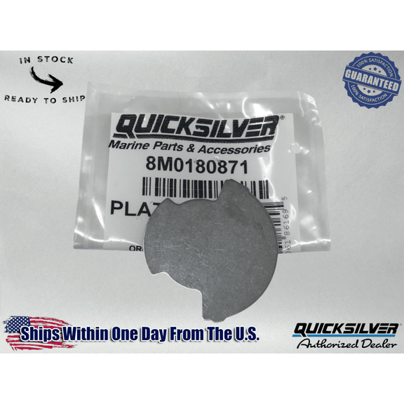 Mercury Genuine OEM Quicksilver Water Pump Rear Cover Wear Plate 8M0180871