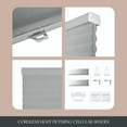 thumbnail image 3 of REGAL estate, QuickInsta PeelMount No Drill No Tool Cordless1.5" Light Filtering Cellular Shades, 38.5"W x 64"H, Light Gray, 3 of 8