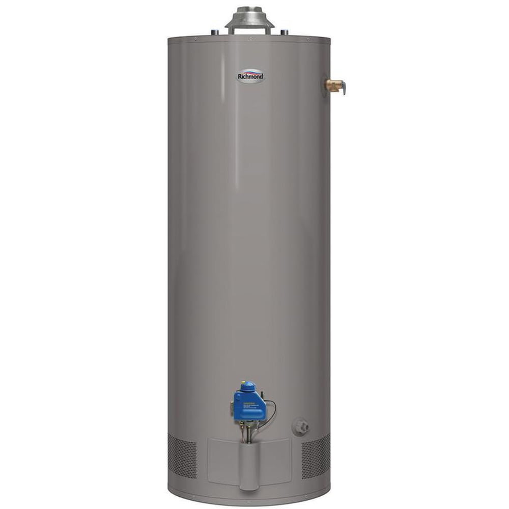 Richmond Essential 6G4036F3 Gas Water Heater, 40 gal Tank, 3/4 in