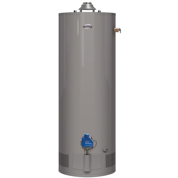 Richmond Essential 6G4036F3 Gas Water Heater, 40 gal Tank, 3/4 in