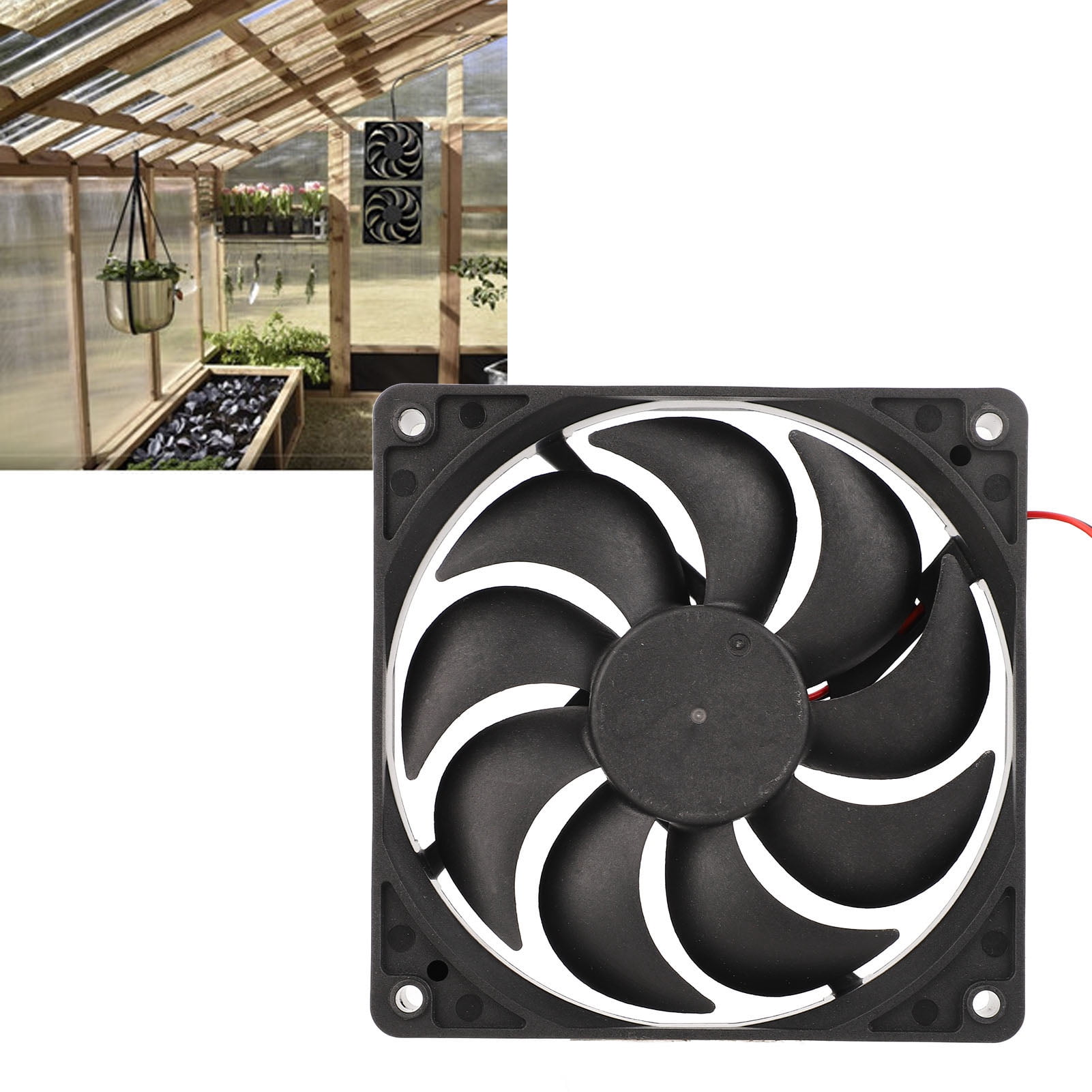 Solar Panel Powered Dual Fan Silicon Plastic 10W 12V 2A Outdoor Portable for Chicken House Greenhouse RV Car