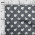 thumbnail image 1 of oneOone Cotton Silk Fabric Rabbit Block Print Sewing Fabric BTY 42 Inch Wide, 1 of 4
