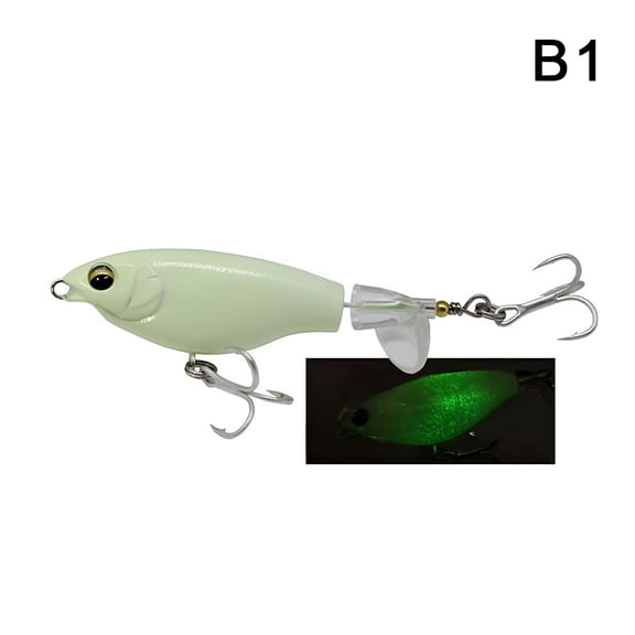 BESTSKY 1Pcs Whopper Plopper Wobblers 7.5cm 6.5g Topwater Popper Fishing Lure Hard Bait Rotating Soft Tail Fishing Tackle