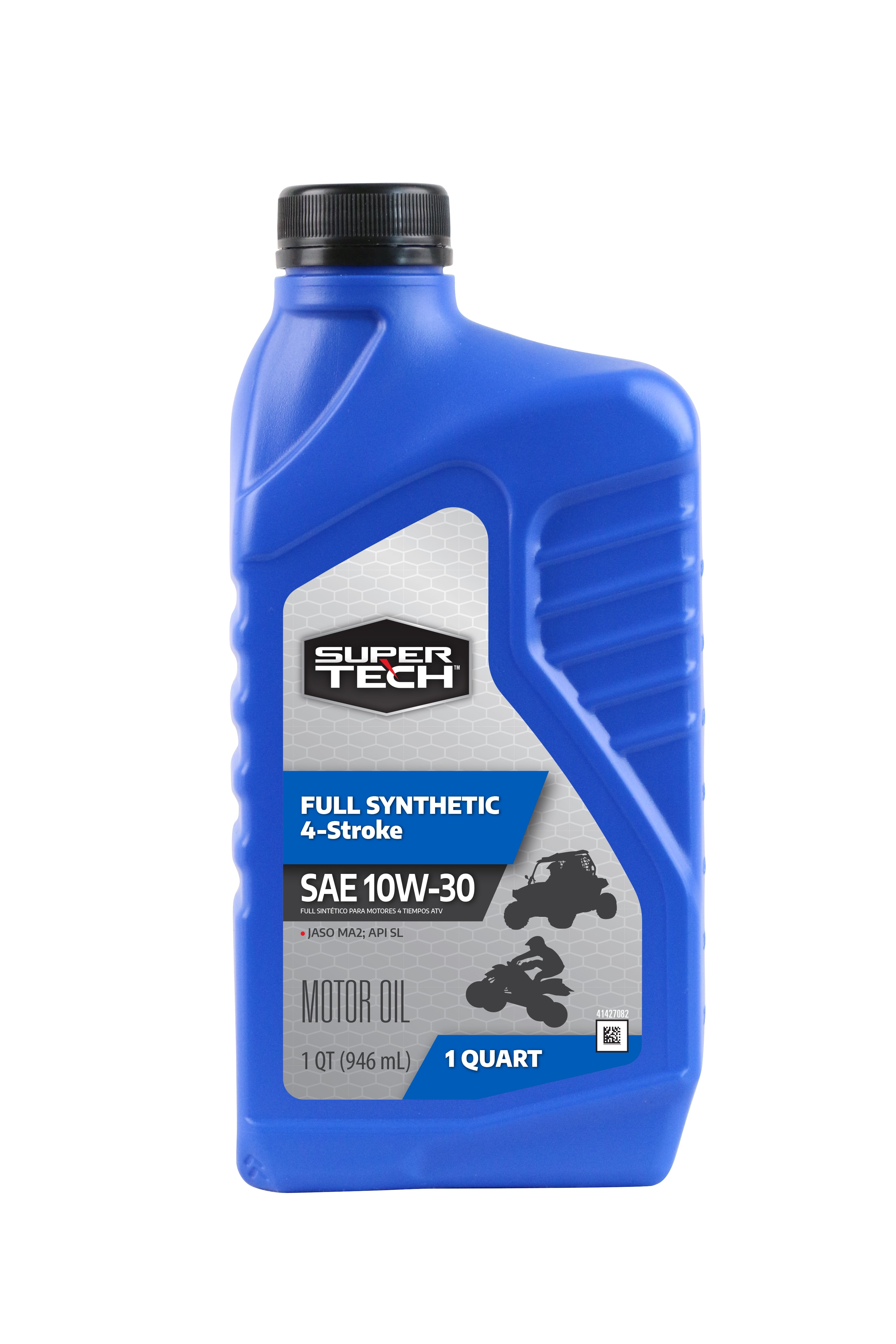 Super Tech Full Synthetic SAE 10W-30 4-Stroke ATV Motor Oil, 1 Quart