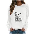 thumbnail image 1 of Gibobby Sudaderas para Mujer Sudaderas de Halloween para mujer camisetas de otoño y día festivo con cuello redondo de gran tamaño(Blanco,XG), 1 of 5