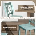 thumbnail image 5 of Costway Set of 2 Wood Dining Chair Cross Back Dining Room Side Chair Mint Green Home Kitchen, 5 of 7