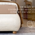 thumbnail image 6 of Brafab Full Size Bed Frame with Round Corners Headboard and Thickened Footboard, Boucle Cloud Upholstered Boho Fluffy Bed with Solid Wood Legs, No Box Spring Required, Easy Assembly, cream, 6 of 9