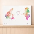 thumbnail image 3 of Canada Tunisia Map Canvas Wall Art 8x12 inch – Canada Tunisia Map Abstract Canvas Wall Art – Modern Watercolor Home Decoration, 3 of 4