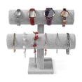 thumbnail image 2 of Soporte para cepillo y maquinilla de afeitar de seguridad cromado de lujo que se adapta a todos sus accesorios de afeitado (plata 3 pieza), 2 of 5