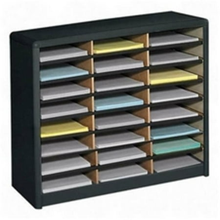 - Value Sorter 24 Compartment - Literature Organizer - Black