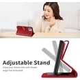 thumbnail image 5 of Wallet Case for iPhone 16 Pro Max Case Women Leather Flip with Wrist Strap Magnetic with Card Holder Adjustable Stand Protective Case for iPhone 16 Pro Max 6.9 inch Life Tree Red, 5 of 14