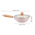 thumbnail image 2 of HLONK Small Nonstick Wok Round Deep Frying Pan with Helper Handle and Lid Kitchen Skillet Pan Induction Cookware Woking Pan Skillet for Daily Use, 2 of 8