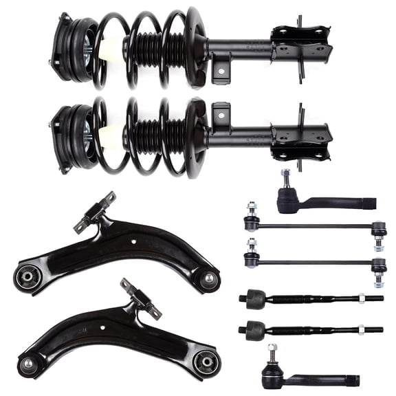 CCIYU 10 PCS Set of Suspension Strut and Coil Spring Assembly for Nissan for Sentra 2007-2012 172379 172378 K750096 K620374 K620373 ES800574 ES800575 EV800820
