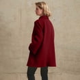thumbnail image 3 of Inleife Women's New Fashionable Coats Solid Color Lapel Double Buckle With Pockets Woolen Coat Jacket, 3 of 5