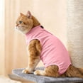thumbnail image 4 of Cat Recovery Suit for Male and Female, Ongmies Surgical Post Surgery Soft Cone Onesie Shirt Clothes Neuter Licking Protective Diapers Outfit Cover Kitten Spay Collar, 4 of 5