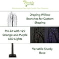 thumbnail image 3 of Nearly Natural 4ft. Pre-Lit Halloween Black Willow Artificial Fall Tree with 120 Orange and Purple LED Lights, 3 of 18