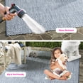 thumbnail image 3 of SAFAVIEH Courtyard Blair Geometric Indoor/Outdoor Area Rug, 9' x 12', Blue/Light Grey, 3 of 14