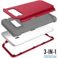thumbnail image 3 of Phone Case for Samsung Galaxy S8 Hard Cover Shockproof Soft Silicone Bumper Hybrid Three Layer Defender Heavy Duty Protective Cell Accessories Glaxay S 8 8S Edge SM-G950U Cases Women Men Red, 3 of 13