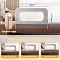 thumbnail image 4 of Barandilla de protección para cama de bebé Strentiki ajustable de 81 cm de altura para niños, 4 of 9