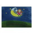 thumbnail image 2 of Moon Cutting Board, Cartoon Girl with Pigtails on Moon Stars Words Art Doodle Style, Decorative Tempered Glass Cutting and Serving Board, Large Size, Multicolor, by Ambesonne, 2 of 5