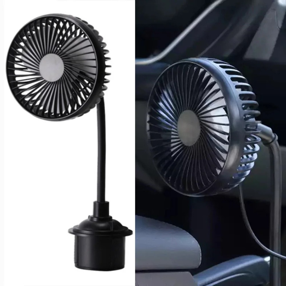 For 360° Rotatable Usb Car Cooling Fan With Adjustable 3-Speed, Portable And