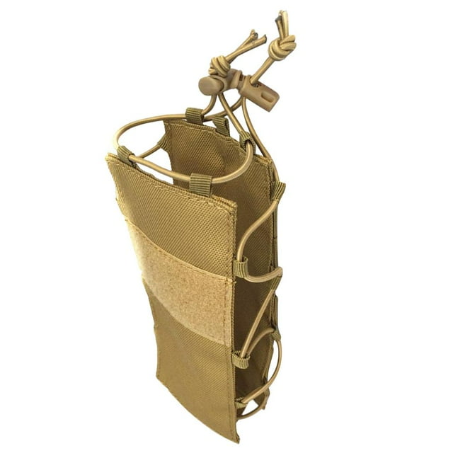 Bolsa de hidratación Cola Ajustable MOLLE Porta botellas de agua táctica bronceado