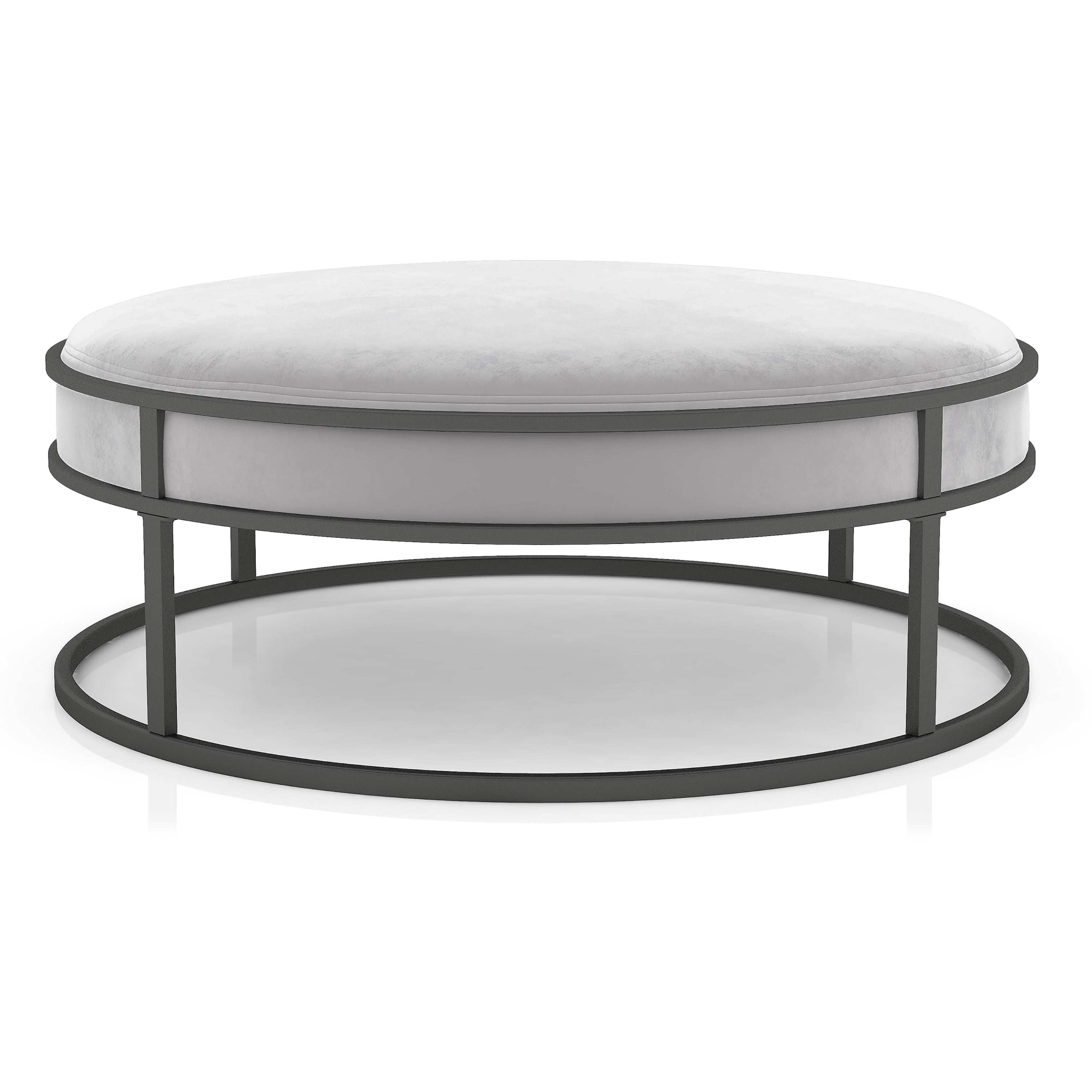 Furniture of America Alto Upholstered Cocktail Ottoman, Gray