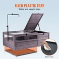 thumbnail image 3 of KFFKFF Tortoise Home, Wood Enclosure for Indoors & Outdoors, Features Lamp Stand Adjustability, Dual-Section Reptile Cage Suitable for Geckos, Lizards, Snakes - Dimensions: 38x24x13 inches, 3 of 9