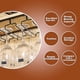 thumbnail image 1 of Estante para colgar copas - Estante para copas de vino con 5 rieles para 10-15 copas, 50 x 22,5 x 5,5 cm, con tornillos ZefeiWu 8390611516734, 1 of 1