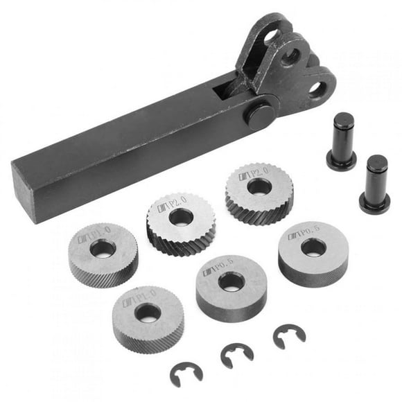 Accesorios para herramientas de torno, 7 piezas Herramienta de moleteado de acero Juego de moleteado lineal Herramienta de moleteado de acero Rendimiento de primer nivel