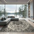 thumbnail image 2 of ODIKA 8'x10' Washable Area Rug Oushak Modern Medallion With Faded Vintage Floral Border Detail for Living Room, Under Sectional, Family , Durable, Non-Slip, 2 of 7