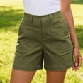 thumbnail image 6 of UAMVSH Womens Dress Shorts Button Waist Straight Leg Shorts Business Casual Work Shorts with Pockets Summer Clothes, 6 of 7