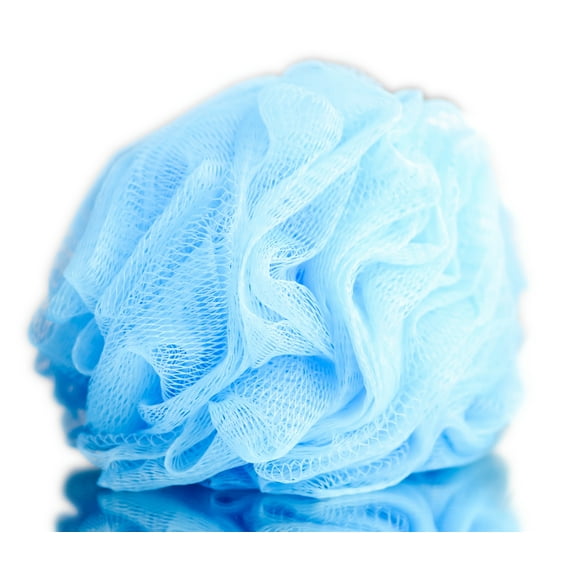 Large , Diane Mesh Original Blue Body Sponge , Hair Scalp - Pack of 2 w/ SLEEKSHOP Teasing Comb