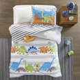 thumbnail image 1 of Mi-Zone Kids Dinosaur Dreams Twin Kids Juegos de cama para niños - gris, azul, dinosaurio - Juego de edredón para niño de 3 piezas - Edredones para dormitorio infantil de microfibra ultra suave para n Mi-Zone 675716593360, 1 of 1