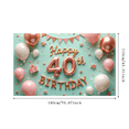thumbnail image 3 of Glitter Design Happy Birthday Banner Decorative Balloons 40th Birthday Party Supplies for Milestone Celebration Adult Parties Indoor Decor, 3 of 8