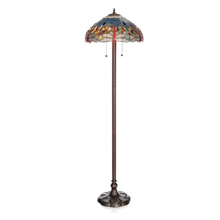 Warehouse of Tiffany Tiffany Style Dragonfly Floor Lamp