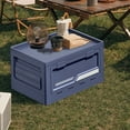 thumbnail image 5 of Mouliraty Collapsible Storage Bins with Lids, Outdoor Camping Storage Box Side Door Camping Folding Box Car Trunk Storage Box Plastic Storage Box, Navy, 5 of 6