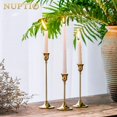 thumbnail image 3 of Juegos (6 piezas) Candelabros Conos Candelabros de metal de latón dorado, 3 of 5