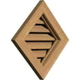 thumbnail image 2 of 18"W x 18"H Diamond Gable Vent (24 3/8"W x 24 3/8"H Frame Size): Unfinished, Functional, Smooth Western Red Cedar Gable Vent w/ Brick Mould Face Frame, 2 of 12