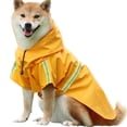 thumbnail image 2 of Pet Dog Hooded Raincoat Windproof Rainproof Rain Jacket Poncho With Reflective Strap For Camping Hiking, 2 of 9