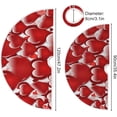 thumbnail image 3 of FMSHPON Valentine's Day Hearts Xmas Christmas Tree Skirt Stand Mat for Holiday Party Decoration Indoor Outdoor 48 inches, 3 of 6