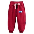 thumbnail image 5 of Ketyyh-chn99 Boys Pull-on Relaxed Fit School Uniform Pant Boys Cargo Pants Casual Solid Color Outdoor Trouser with Multi Pockets Soft Fashion School Pants for Boys Size for 11-12 Years,Red, 5 of 6