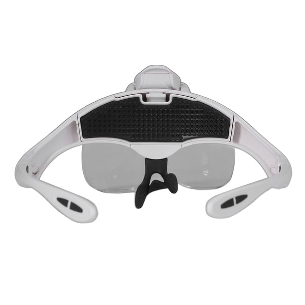 Lupa con diadema y carga USB, lentes ópticas acrílicas, ergonómica, iluminada con LED, manos libres, para leer