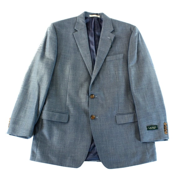 NEW Blue Mens Size 44 Two Button Notched Blazer