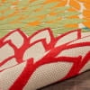 Nourison Tropical Oasis Indoor/Outdoor Modern Floral Green 6' x 9' Area Rug, (6' x 9')