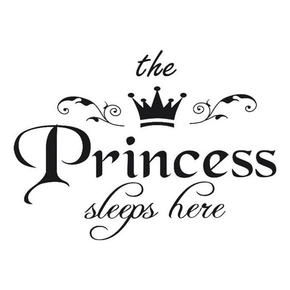 Dvkptbk Decal Vinyl The Princess Decal Living Room Bedroom Vinyl Carving Wall Decal Sticker Home Decor