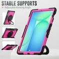 thumbnail image 5 of ELEHOLD Rugged Case for Samsung Galaxy Tab S10 FEplus/FE+ 2025 Three-Layer Protection with Screen Protector Portable Folding Handle Grip 360° Rotating Kickstand Bracket Shockproof Cover,D, 5 of 6