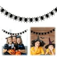 thumbnail image 4 of Halloween Garland Decorations - 10ft Spooky Bat Skull Spider Ghost Banner for Indoor Outdoor Party, Haunted House Mantel Fireplace Decor, Halloween Birthday Supplies, 4 of 7