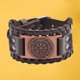 thumbnail image 3 of para Hombre de Cuerda de material cuero Brazalete - PU de material cuero color Cuero PU Marrón Yinane Pulseras anchas de puño, 3 of 8