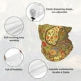 thumbnail image 3 of Neck Gaiter Face Cover Scarf, Yellow Paisley Soft Face Sun Mask Cover Scarf Headband Cooling Sweat Absorbing Bandanas Hiking Cycling Running, 3 of 7